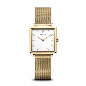 Elegante Uhr "Classic Gold" viereckig