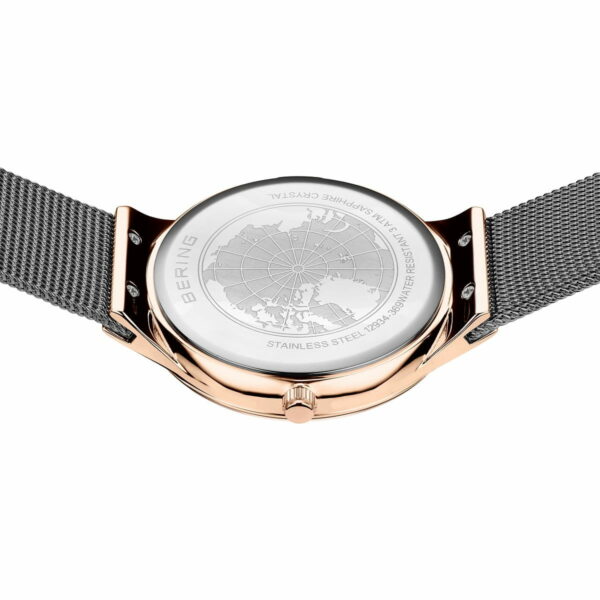 Elegant schicke Uhr "Classic" in Rosegold mit metallgrauem Zifferblatt