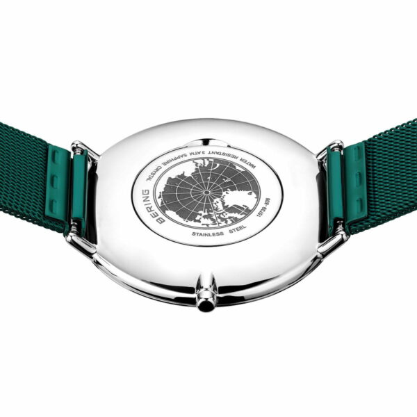 Elegant schicke Uhr "Ultra Slim" in Silberfarben & Mintgrün, unisex