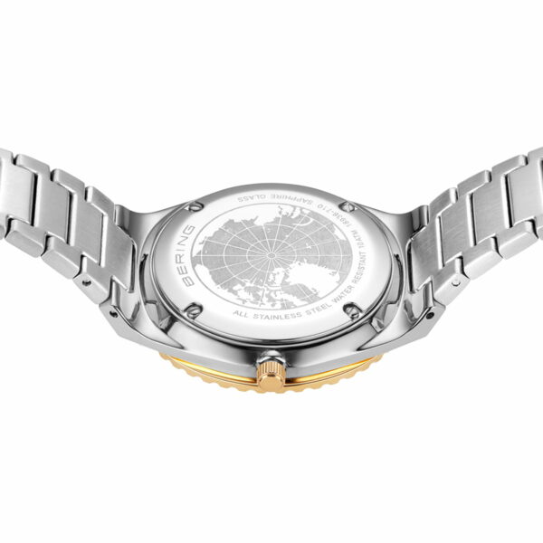 Elegant schicke Uhr "Classic Arctic Sailing" in glänzender Gold- und Silberfarbe