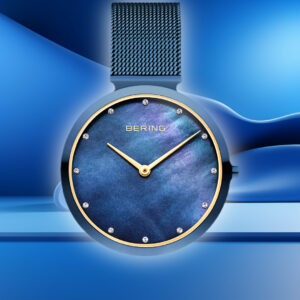 Elegant schicke Uhr "Classic" in faszinierenden Blaunuancen