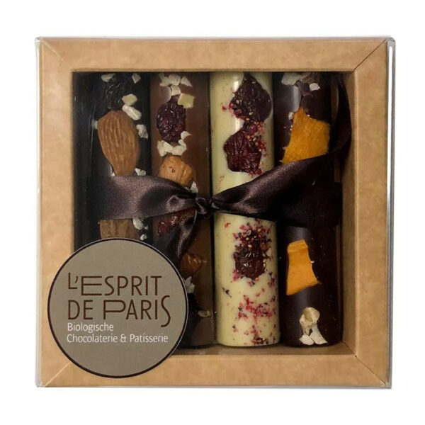 Feine Schokoladenröllchen "Chique Reepjes" - gefüllt mit Nüssen und Früchten von l'Esprit de Paris