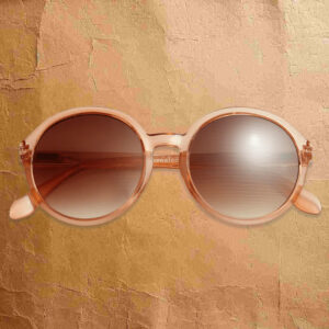 Schicke Sonnenbrille "Diva" mit Stärke und halbtransparenter, orangefarbener Fassung von Have A Look