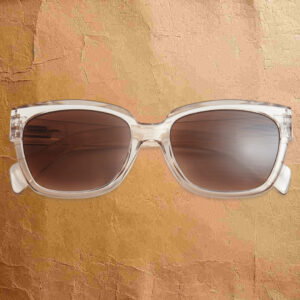 Schicke Sonnenbrille "Mood" mit Stärke und quadratischer, champagnerfarbener Fassung von Have A Look