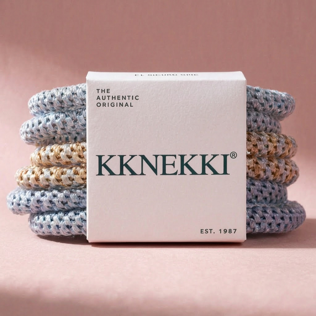 Coole, praktische Haargummis in verschiedenen Farben und Designs im Vierer- und Sechserpack von KKNEKKI
