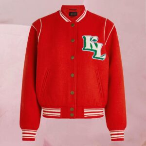 Lässige Jacke "Varsity Jacket Arizona" im coolen Baseball-Style und knalligem Rot von King Louie