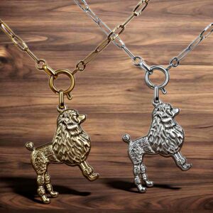 Originell hübsche Halskette "Poodle Chain" in Silber- oder Goldfarben mit coolem Vintage-Anhänger von urban hippies