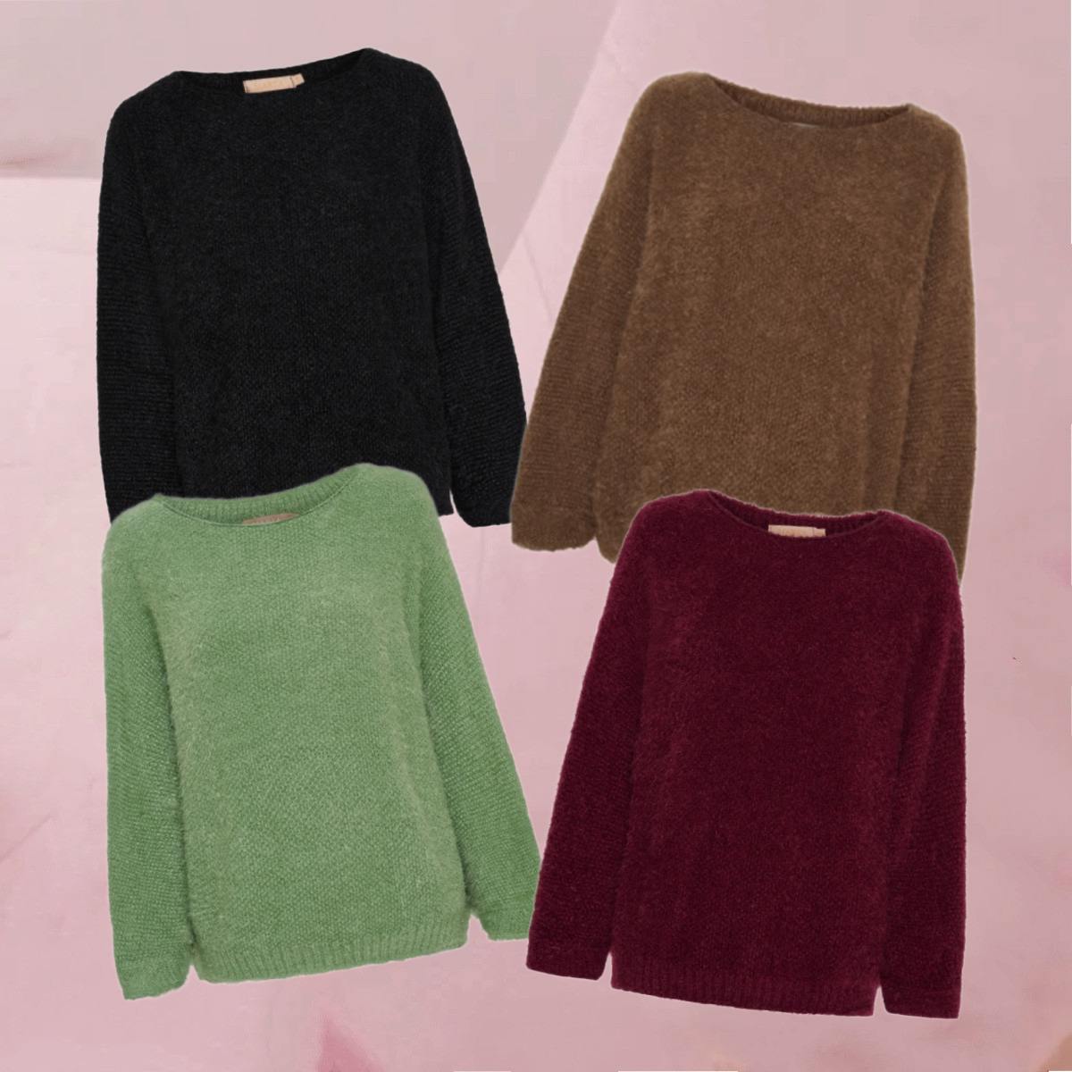 Weich-kuscheliger Strickpullover "Dame Strik MdcAnouk Knit" in 4 trendigen Herbstfarben von Marta Du Chateau