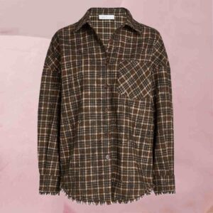Lässig cooles Hemd "Carly Blouse Café Noir" im Karo-Style auf Café Noir von Circle Of Trust