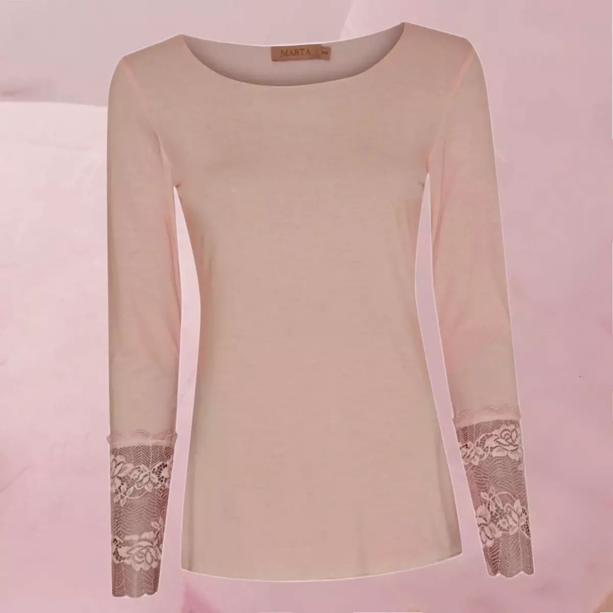 Elegant hübsches Shirt "Mdc Dame Bluse" mit Spitze an den Ärmeln in 7 coolen Farben von Marta Du Chateau