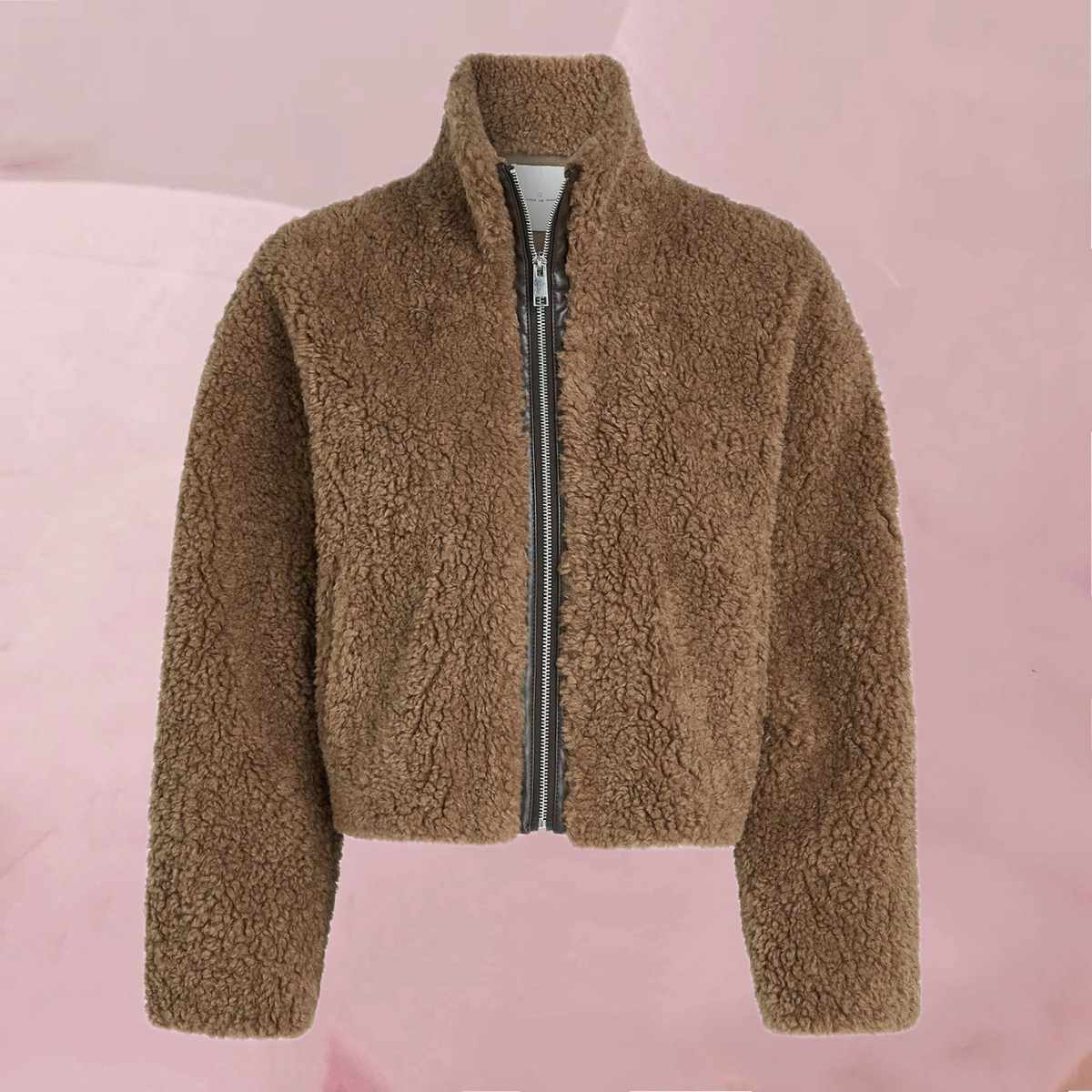 Kuschelig hübsche Teddy-Jacke "Gaia Jacket Coffee Bean" im warmem Kaffeebraun von Circle Of Trust