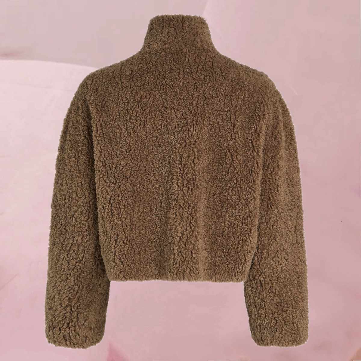 Kuschelig hübsche Teddy-Jacke "Gaia Jacket Coffee Bean" im warmem Kaffeebraun von Circle Of Trust