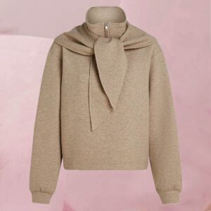 Cooles Sweatshirt "Hilde Sweat" mit passendem Schal in Beige-Melange von Circle Of Trust