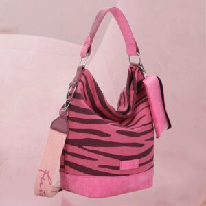 Cool-originelle Rucksack-Tasche "Izzy07-Olga-Zebra" mit Zebrastreifen auf Pink von fritzi