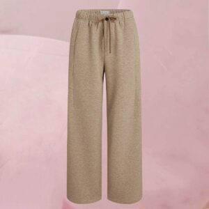 Legere Hose "Leo Pants" mit Kordelzug und Bündchen in Beige-Melange von Circle Of Trust