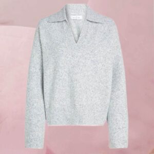 Lässig eleganter Strickpullover "Mex Knit" im schicken, meliertem Hellgrau von Circle Of Trust