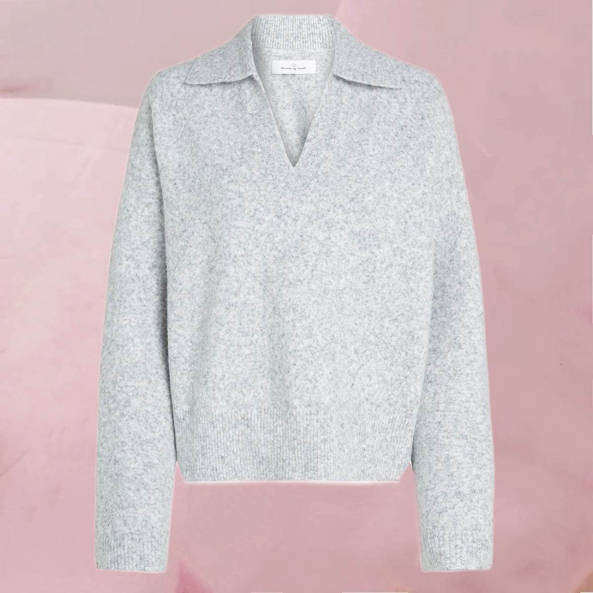 Lässig eleganter Strickpullover "Mex Knit" im schicken, meliertem Hellgrau von Circle Of Trust