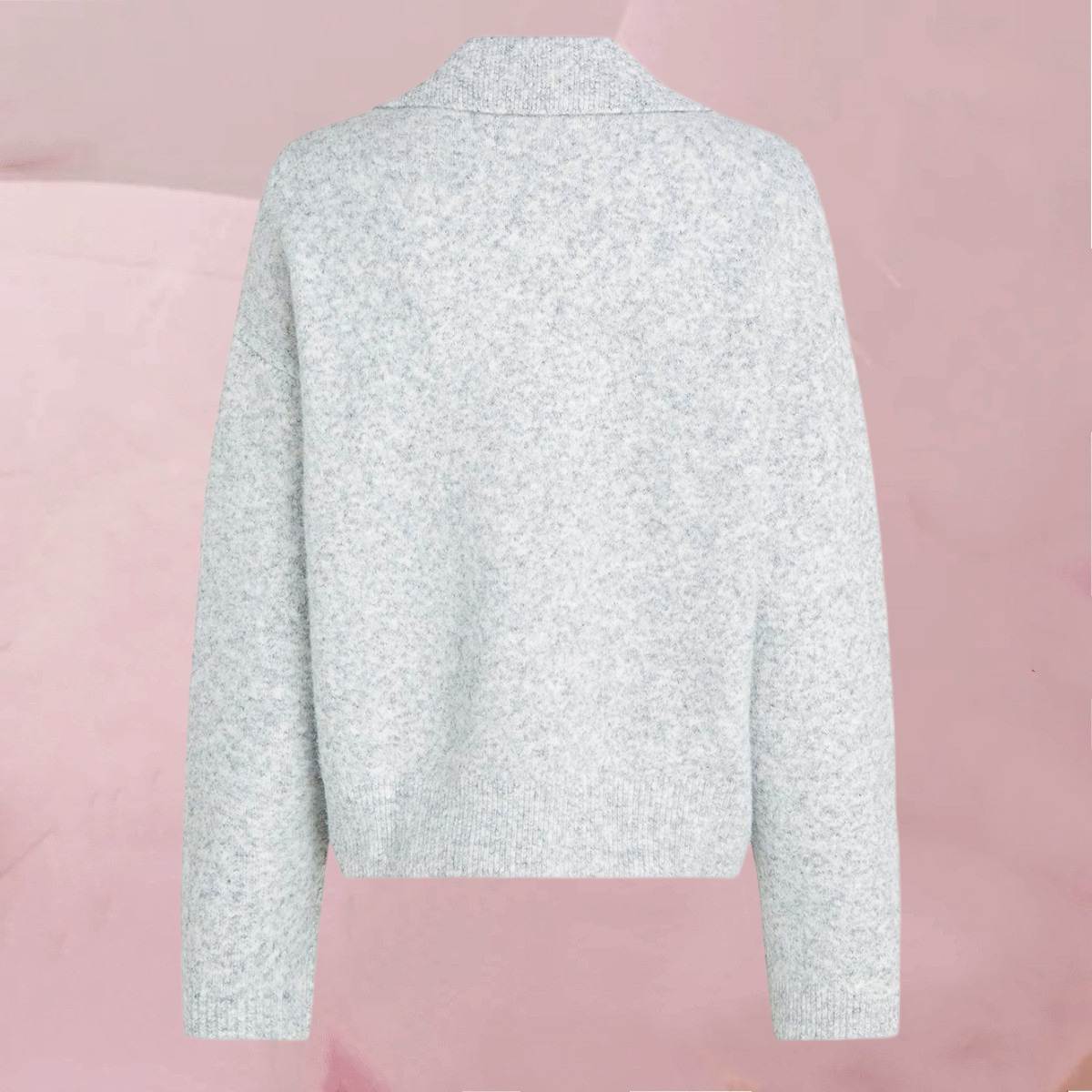 Lässig eleganter Strickpullover "Mex Knit" im schicken, meliertem Hellgrau von Circle Of Trust