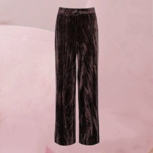 Samtig flotte Hose "Patrilou Chocolate Pants" in Schokoladenbraun von An'ge