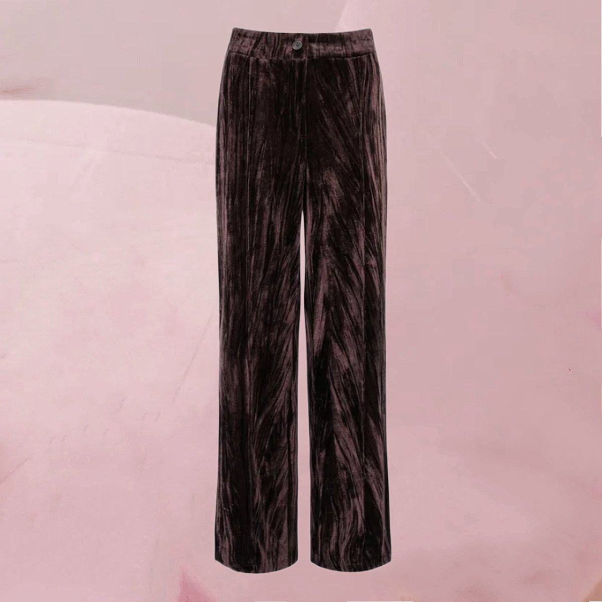 Samtig flotte Hose "Patrilou Chocolate Pants" in Schokoladenbraun von An'ge