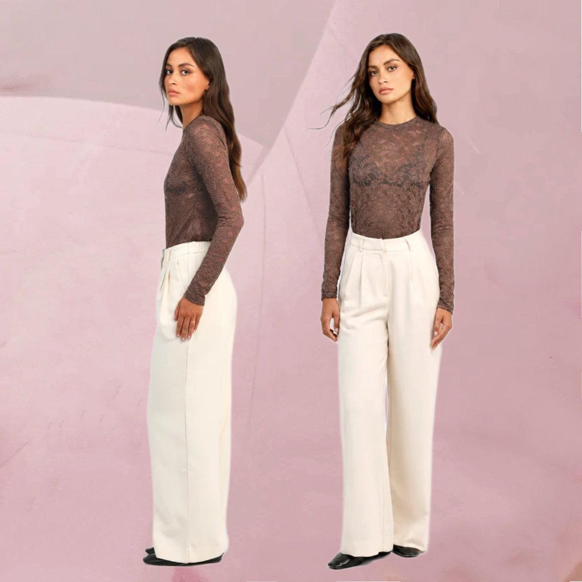 Schicke, elegante Hose "Perla Pants" in den trendigen Farben Casse & Indigo von An'ge