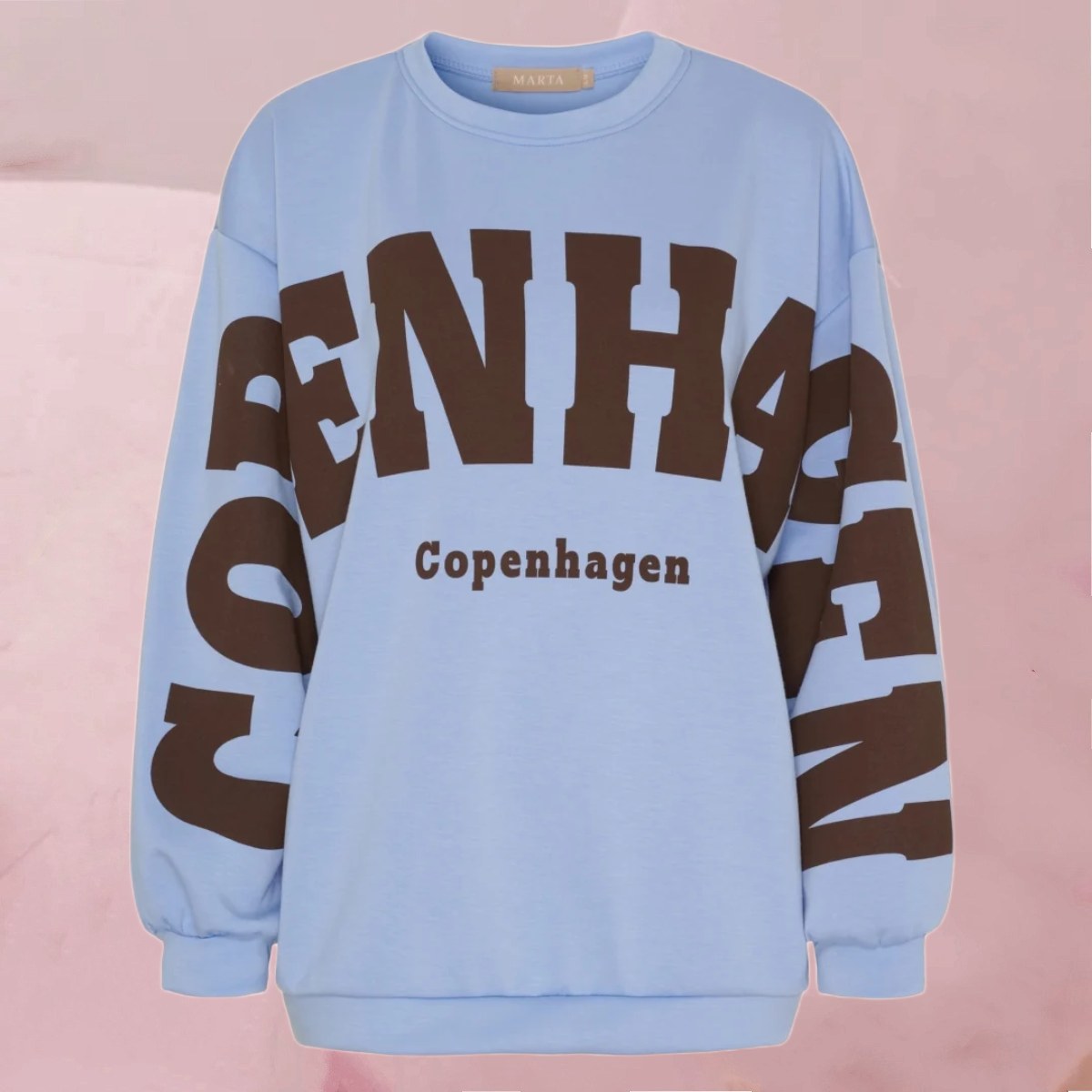 Cooles, trendiges Sweatshirt "Dame Sweatshirt MdcHibiscus" in Sky Blue & Bordeux von Marta Du Chateau