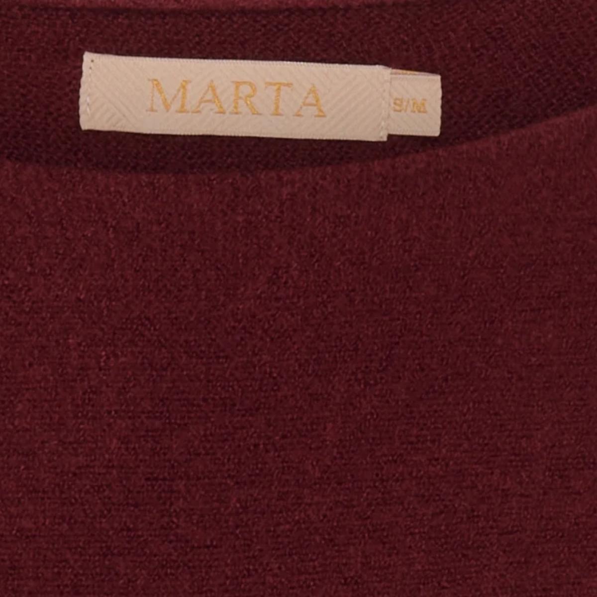 Flauschig weicher Pullover "Dame Strik MDCDagmar" in edlem Weinrot von Marta Du Chateau