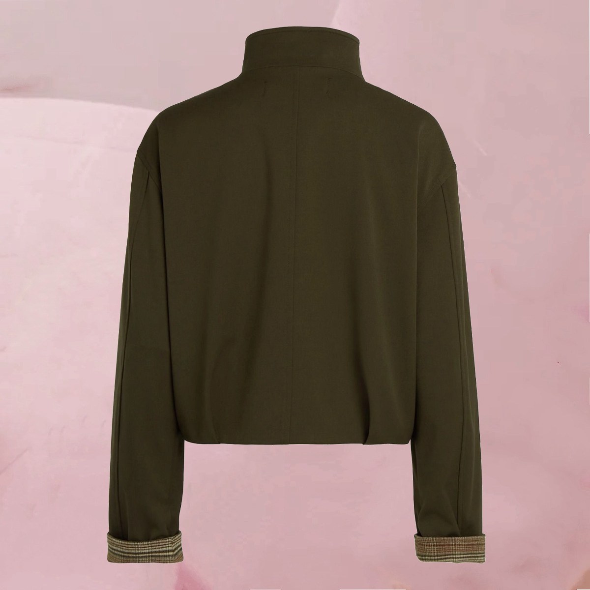 Hübsche, lässige Kurzjacke "Inger Jacket Raw Umber" in meliertem Dunkelgrün von Circle Of Trust