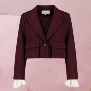 Elegant-cooler Blazer "Ivy-Blazer Red Port“ in edlem Bordeaux-Ton von Harper & Yve