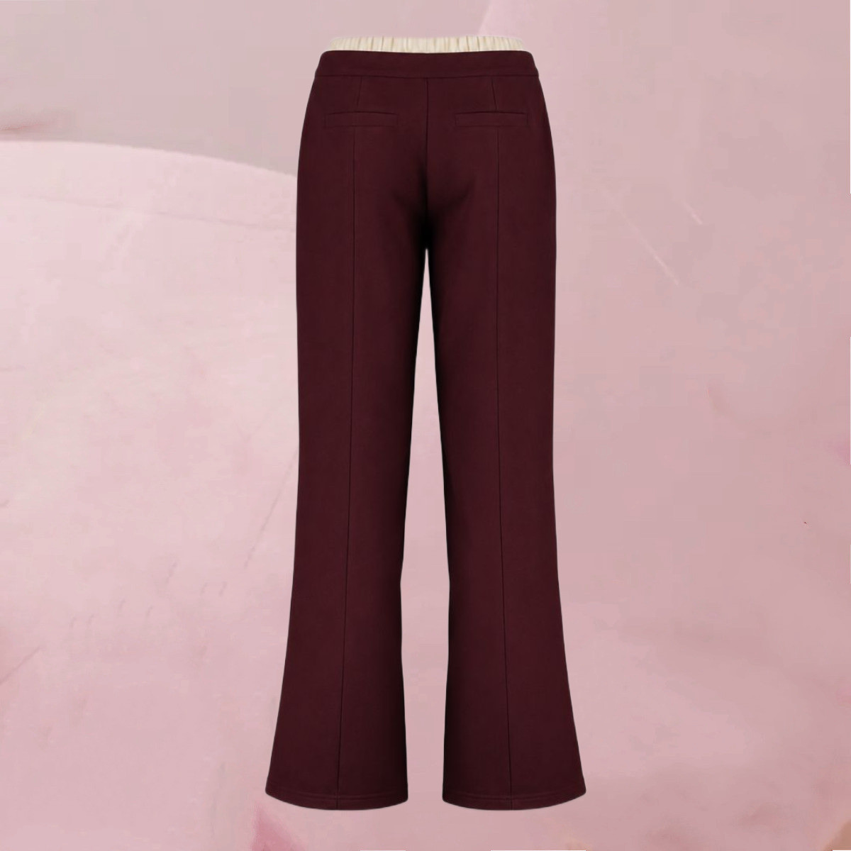 Fesch-moderne Hose „Broek Lilian Red Port“ in feinem Dunkelbordeaux von Harper & Yve