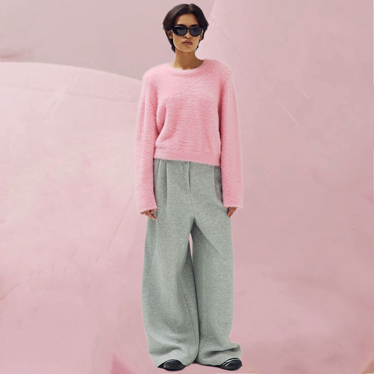 Kuschelig hübscher Pullover "Trui Nina Blush Pink" in hellem Rosa von Harper & Yve