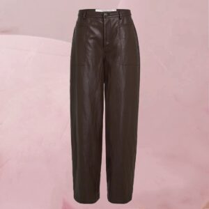 Lässig hübsche Hose "Saige Pants Espresso" aus Kunstleder in Dunkelbraun von Circle Of Trust