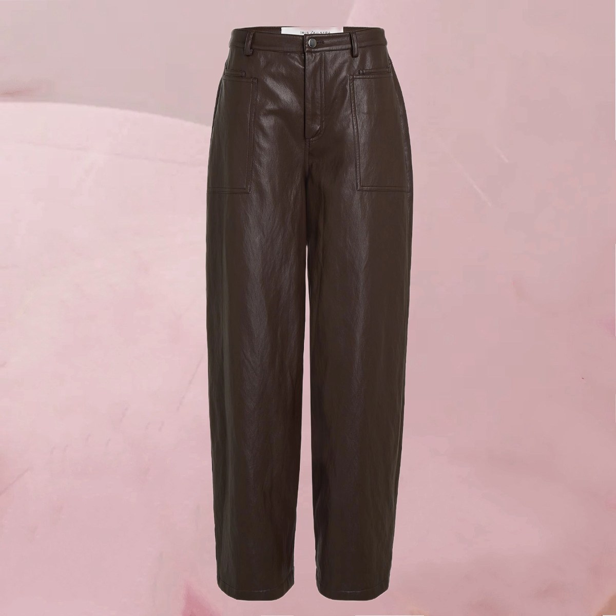 Lässig hübsche Hose "Saige Pants Espresso" aus Kunstleder in Dunkelbraun von Circle Of Trust