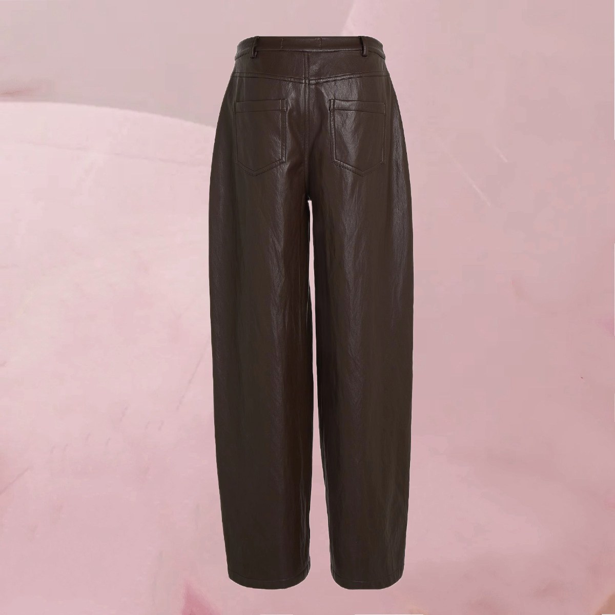 Lässig hübsche Hose "Saige Pants Espresso" aus Kunstleder in Dunkelbraun von Circle Of Trust